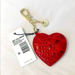 Brahmin Heart Key Fob Carnation Melbourne New with tags